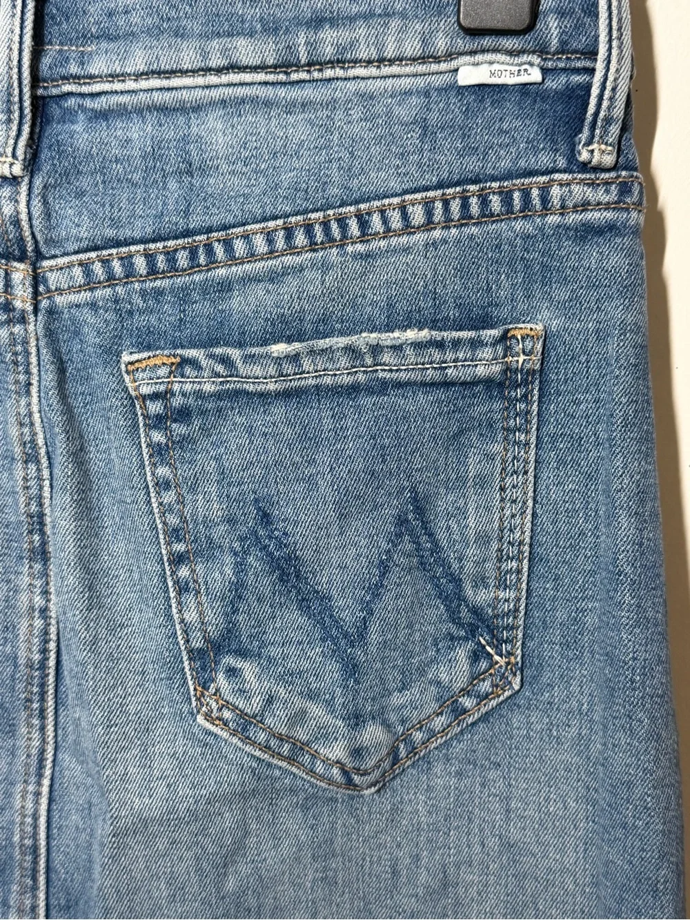 Mother Yoke Front Circle Maxi Skirt Denim Sz 25 Minimalist Closet Staple Blue